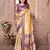 Lavender tissue silk patola design art kanjeevaram silk saree