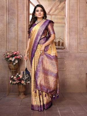 Lavender tissue silk patola design art kanjeevaram silk saree 2