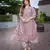 Pink sophisticated viscosee fabric printed girlie suits