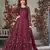 Rani pink embroidery net anarkali suit