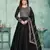 Black embroidery art silk anarkali suit