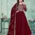Maroon embroidery art silk anarkali suit
