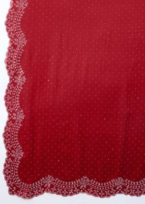 Trendmalls Satin Swarovski Work Saree with Unstitch Blouse 7