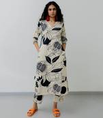 Floral Printed Knee Length Rayon Co-ords Set 