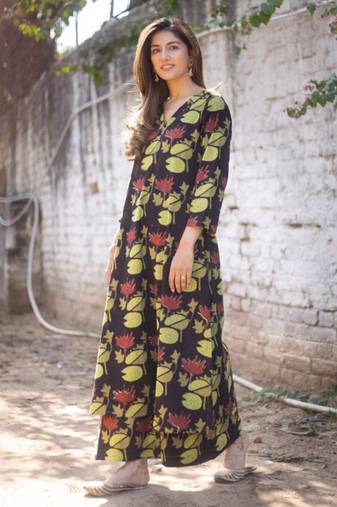 Women's Floral Printed Rayon Co-ords Set 