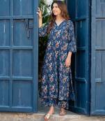 Women's Printed Rayon Kurta Set