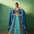 Blue Georgette Embroidered Lehenga Choli with Dupatta