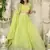 Yellow sequins georgette wedding wear lehenga choli