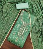 mint viscose organza handwork unstitched dress material