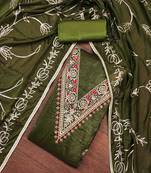 mehndi chiffon handwork unstitched dress material