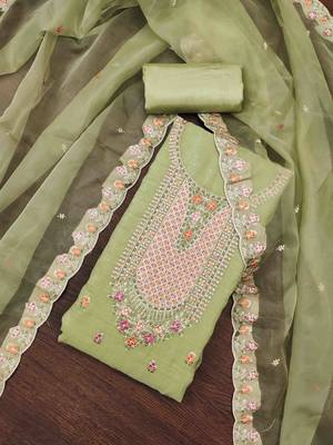 pista viscose embroidered unstitched dress material 1