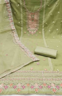 pista viscose embroidered unstitched dress material 3