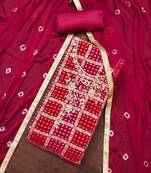 rani roman cotton silk handwork unstitched dress material