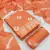 peach chanderi cotton bandhni unstitched dress material