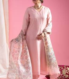 Beautiful Viscose Chanderi Straight Kurta Pant and Dupatta Set
