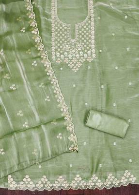 pista barbaric silk embroidered work unstitched dress material 3
