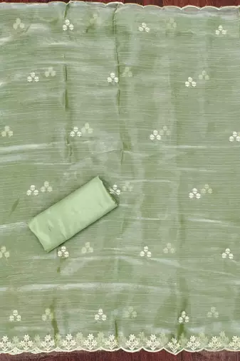 pista barbaric silk embroidered work unstitched dress material