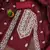 maroon modal hand work unstitched dress material
