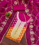 rani organza jcquard wowen design work unstitched dress material