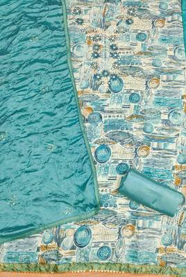turquoise premium cotton embroidered work unstitched dress material 3
