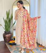 Embroidered Rayon Straight Kurta, Pant and Dupatta Set