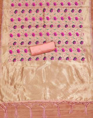 Pure zari soft banarasi silk 3pc dress material 4
