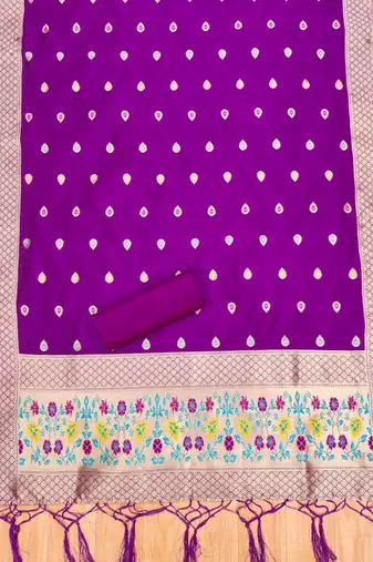 Pure zari soft banarasi silk 3pc dress material