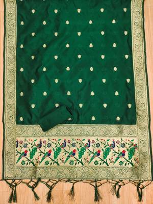 Pure zari soft banarasi silk 3pc dress material 2