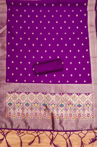 Pure zari soft banarasi silk 3pc dress material