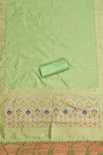 Pure zari soft banarasi silk 3pc dress material