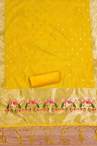 Pure zari soft banarasi silk 3pc dress material