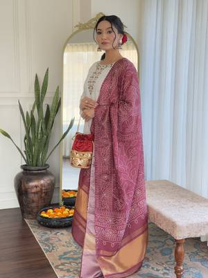 Women's Roman Silk Embroidered Straight Kurta Pant and Dupatta Set 3