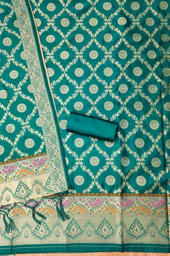 Rama pure zari soft banarasi silk 3pc dress material