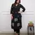 Black embroidered viscosee kurta set 