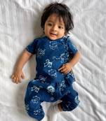 Organic zoo print angarakha top & pants