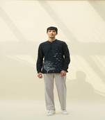 Black handloom khadi printed  tunic