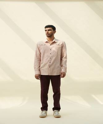 Bronze handloom khadi plain  shirt 1