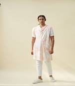 White tencel twill printed  kurta