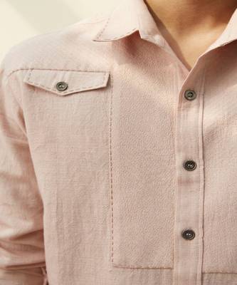 Bronze handloom khadi plain  shirt 5
