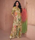 Multicolor Party Wear Sharara Suit for Women