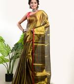 Aakar Sunehri Kiran | Gold Handloom Tissue Saree