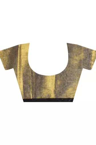 gold handloom tissue saree with unstitched blouse piece