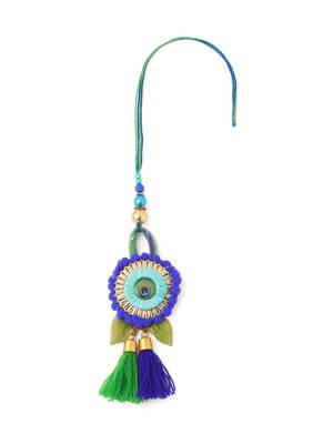 set of 2 multicolor artificial beads bhaiya bhabhi rakhi with roli chawal chandan & mishri 3