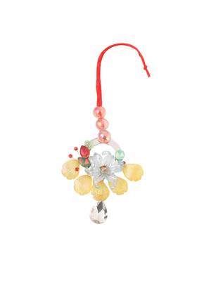 multicolor artificial stones & beads set of 2 bhaiya bhabhi rakhi with roli chawal chandan & mishri 3