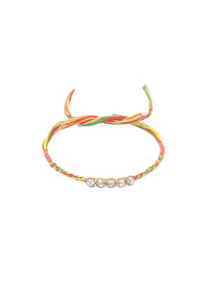 men set of 2 religious designer multicolor artificial stones thread rakhi with roli chawal chandan & mishri 4