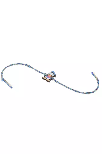 stylish blue cartoon character kids rakhi with roli chawal chandan & mishri
