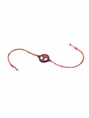 kids superhero red thread rakhi with roli chawal chandan & mishri 3