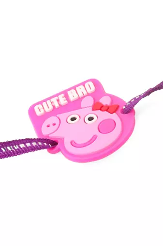 stylish pink cartoon character kids rakhi with roli chawal chandan & mishri