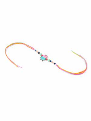 kids cartoon character artificial beads rakhi with roli chawal chandan & mishri 3