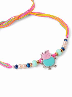 kids cartoon character artificial beads rakhi with roli chawal chandan & mishri 4
